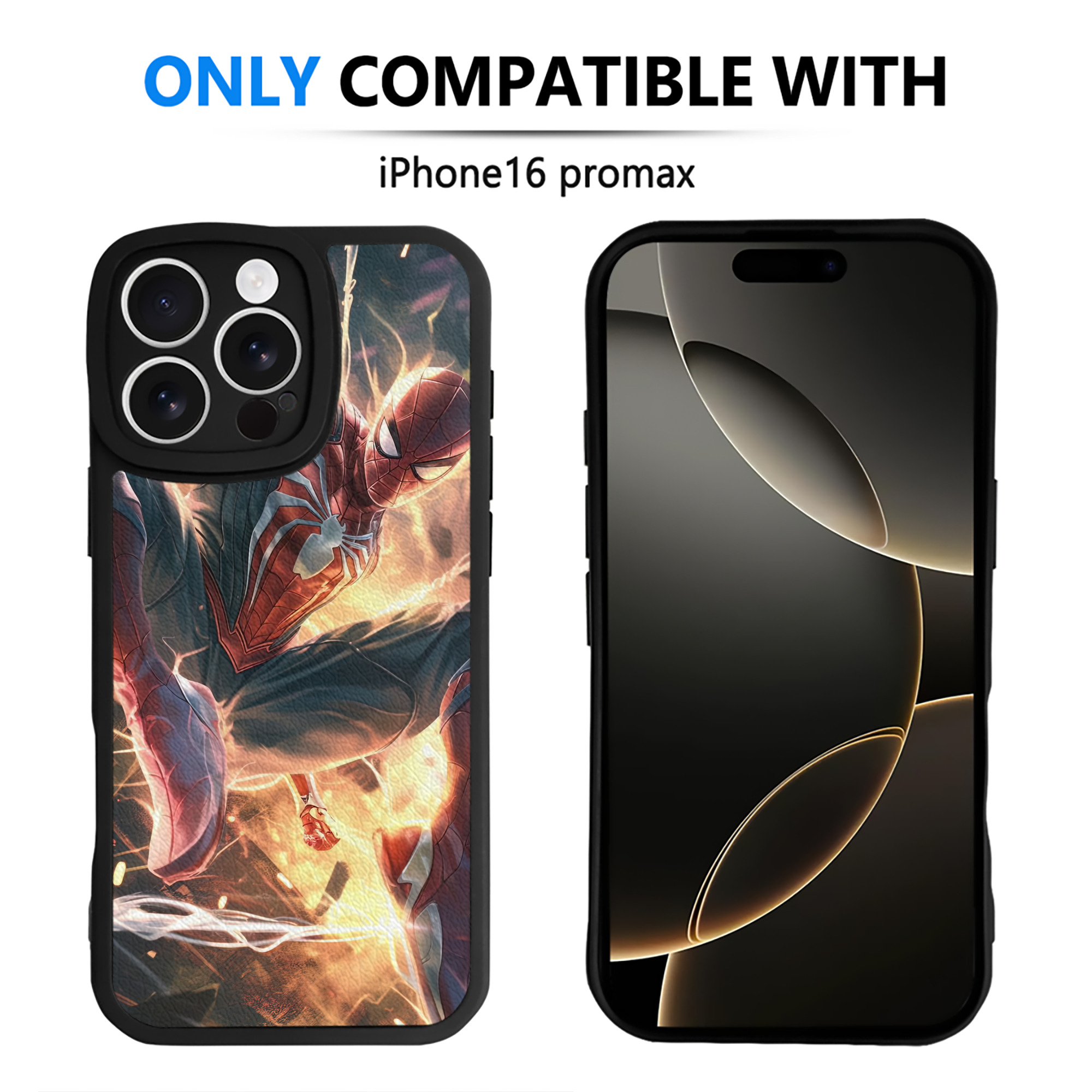 Spider Man スパイダーマン 【iPhone 16シリーズ対応】シリコンスマホケース（レザー調） 材質：シリコン